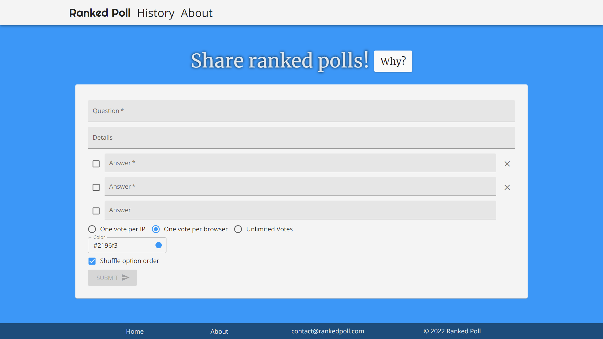 Ranked Poll Home Page